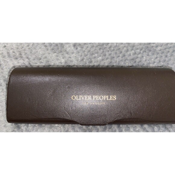 OLIVER PEOPLES LOS ANGELES SUNGLASSES LEATHER CASE ONLY BROWN MAGNETIC ENCLOSURE - Picture 1 of 7